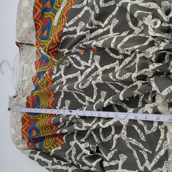 Vintage Shorts Set CHAR 100% Silk 2-Piece Button-front Drawstring Size 8 - Picture 11 of 16